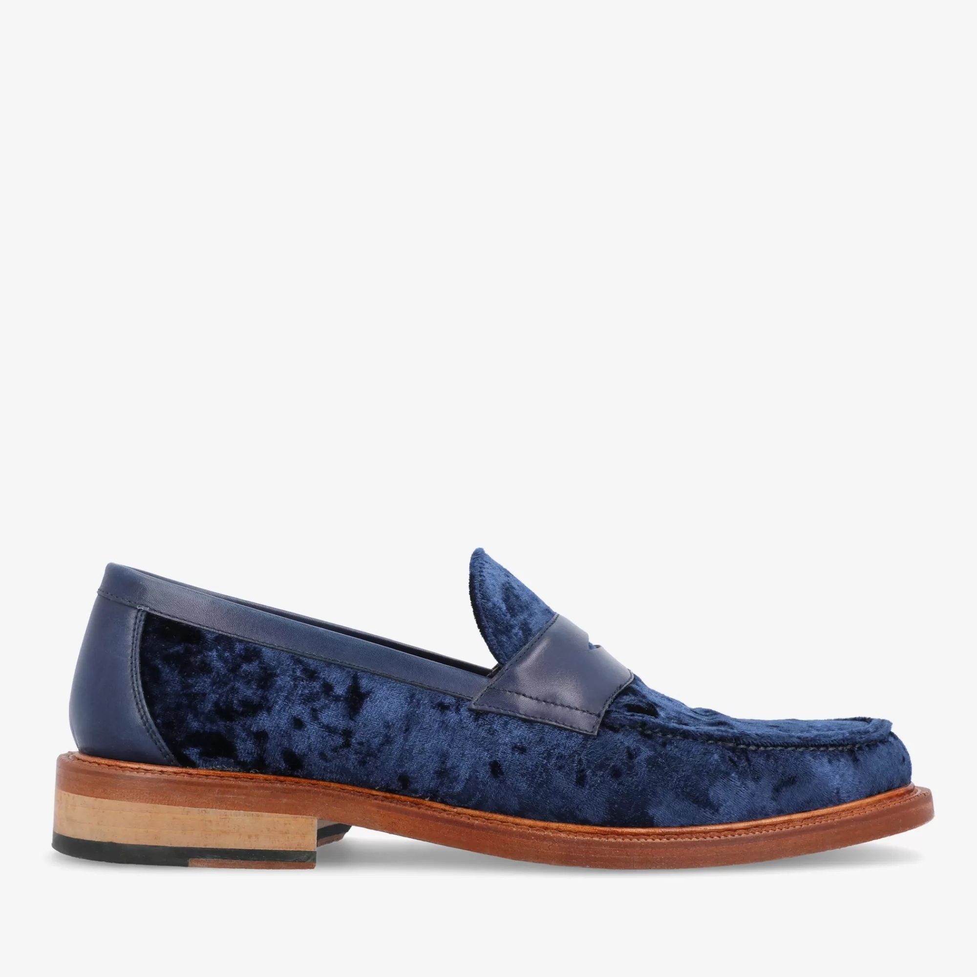 Discount TAFT The Fitz Loafer In Deep Azure - Velvet Loafers |