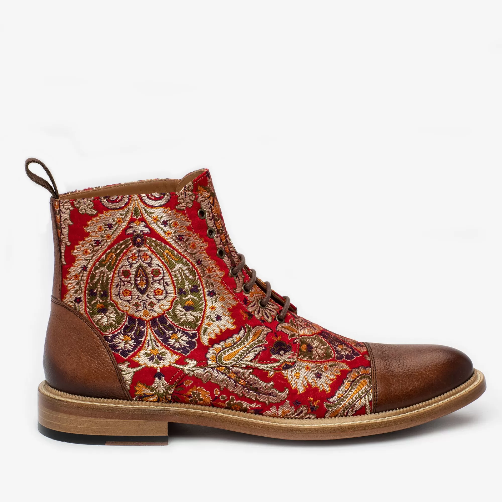 Fashion TAFT The Jack Boot In Red Paisley |