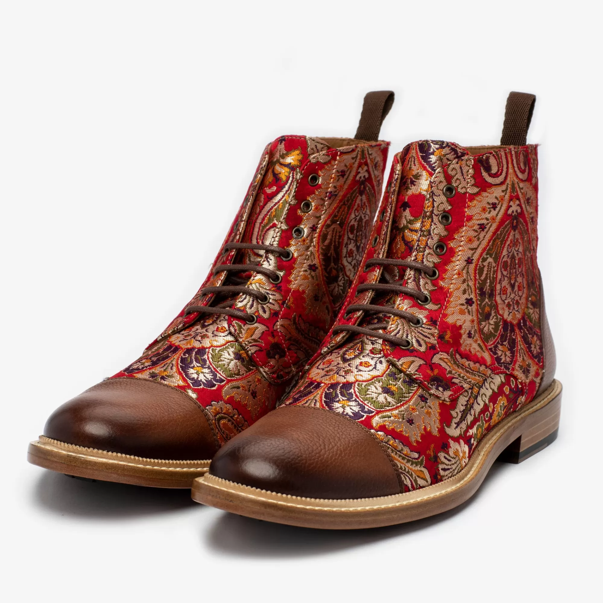 Fashion TAFT The Jack Boot In Red Paisley |