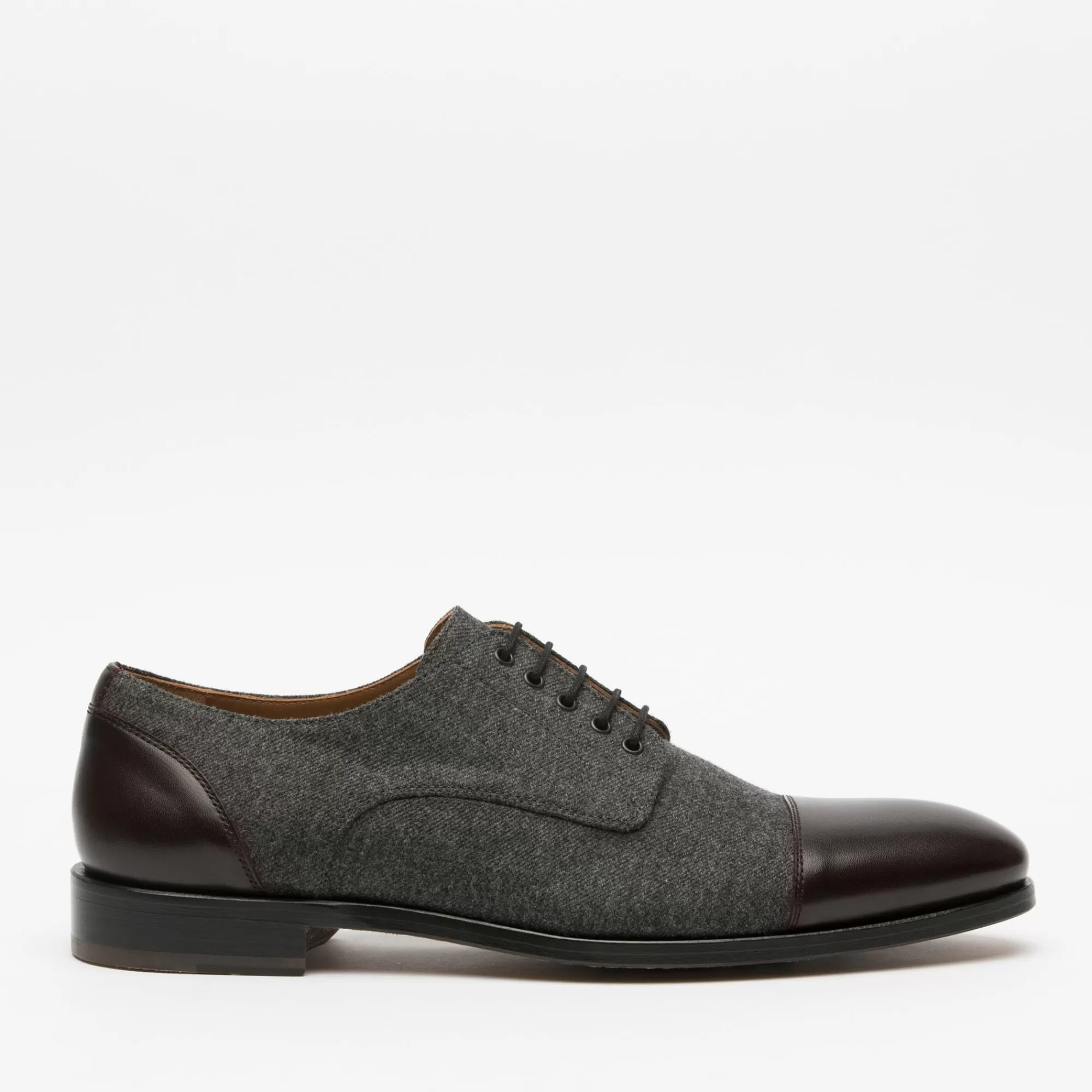 Best TAFT The Jack Shoe In Grey/Oxblood Leather |