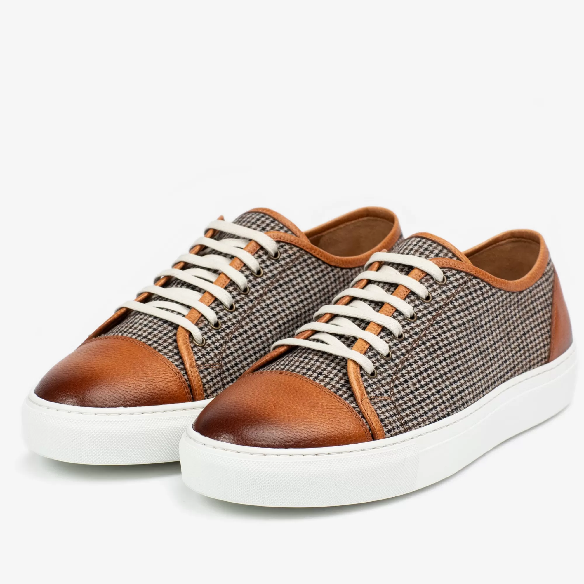 Sale TAFT The Jack Sneaker - Honey/Houndstooth Sneakers |