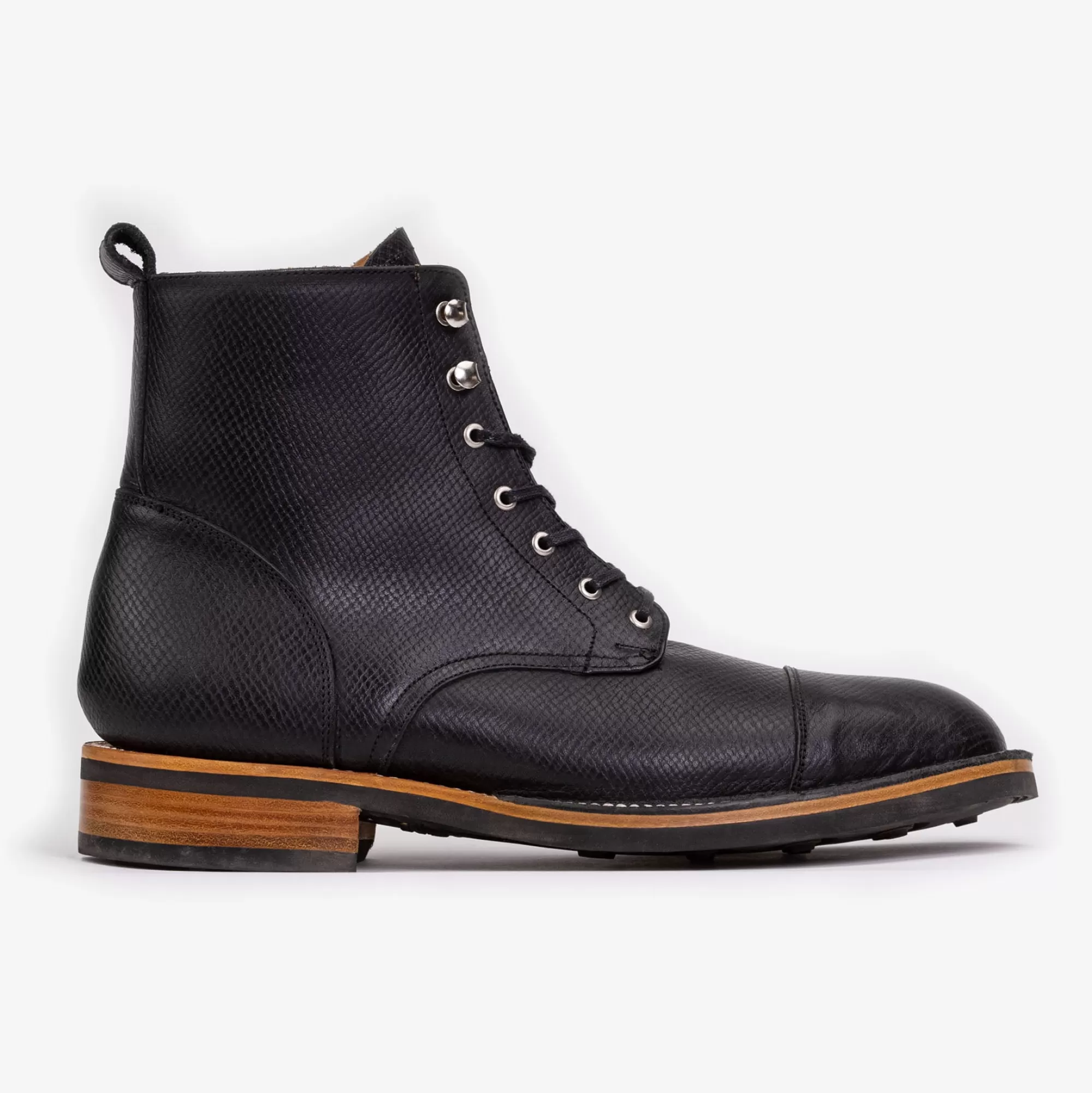 Cheap TAFT The Legacy Boot In Black Hatch - Reindeer Leather |