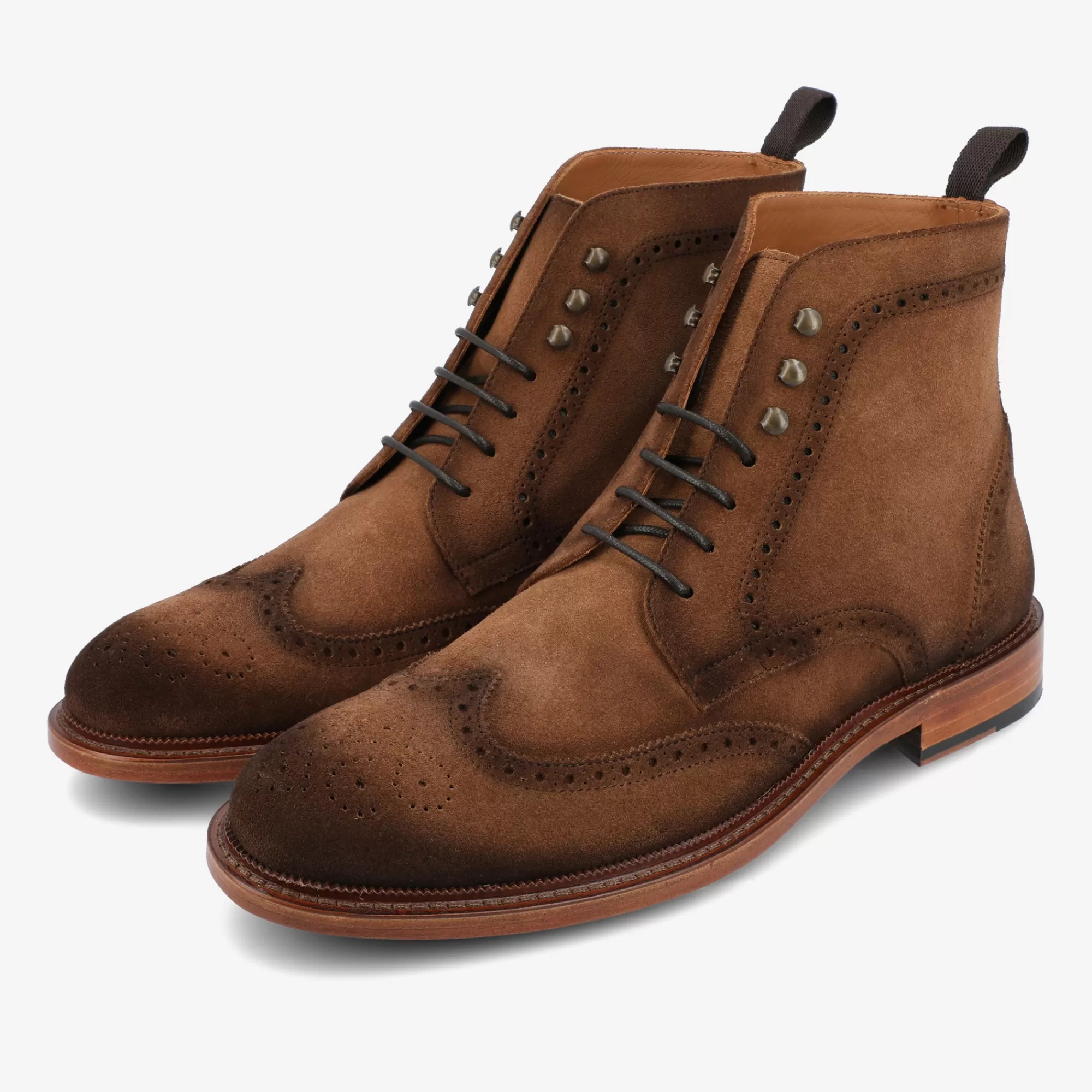 Outlet TAFT The Mack Boot In Brown - Suede Boots |