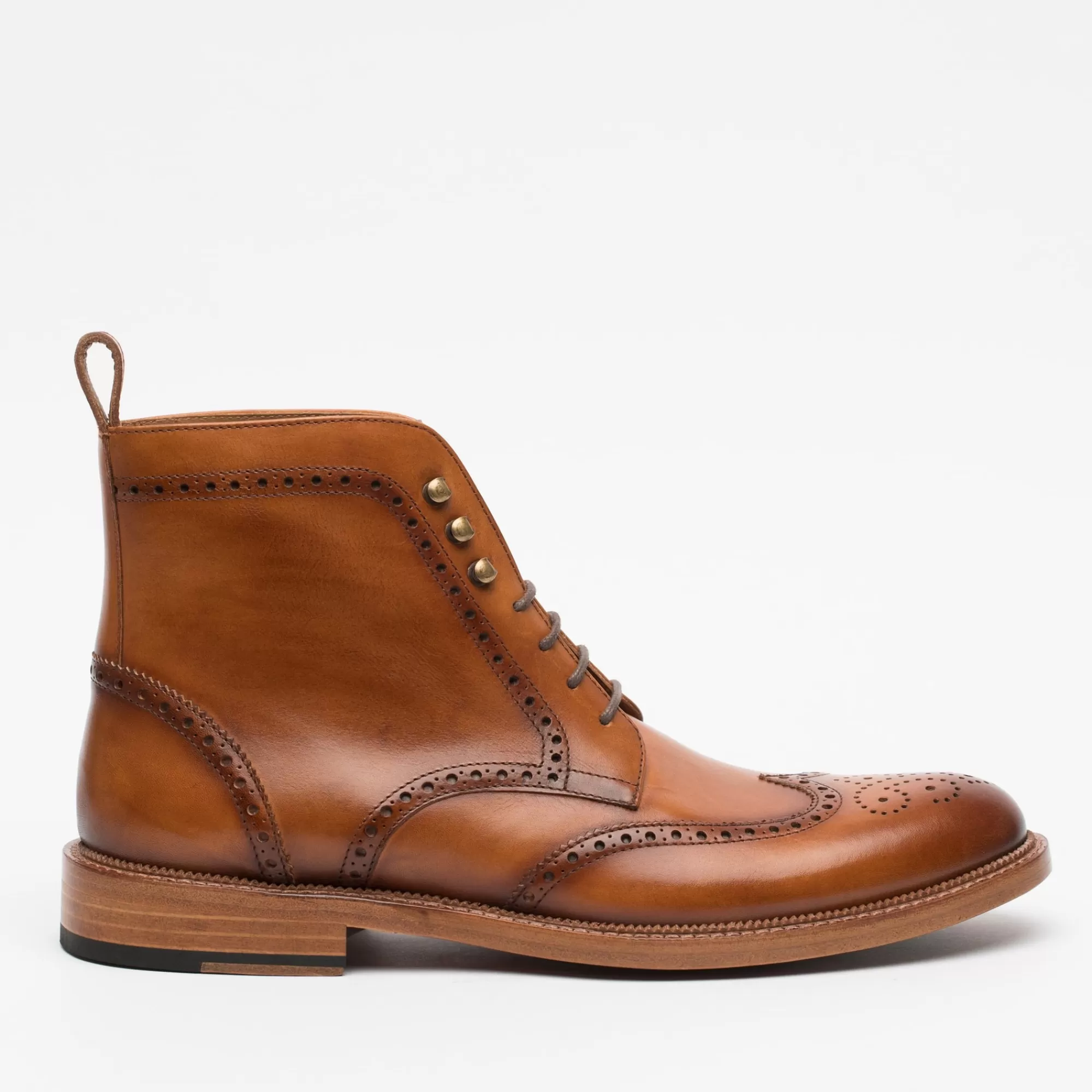 New TAFT The Mack Boot In Burnt Honey Vachetta Leather |