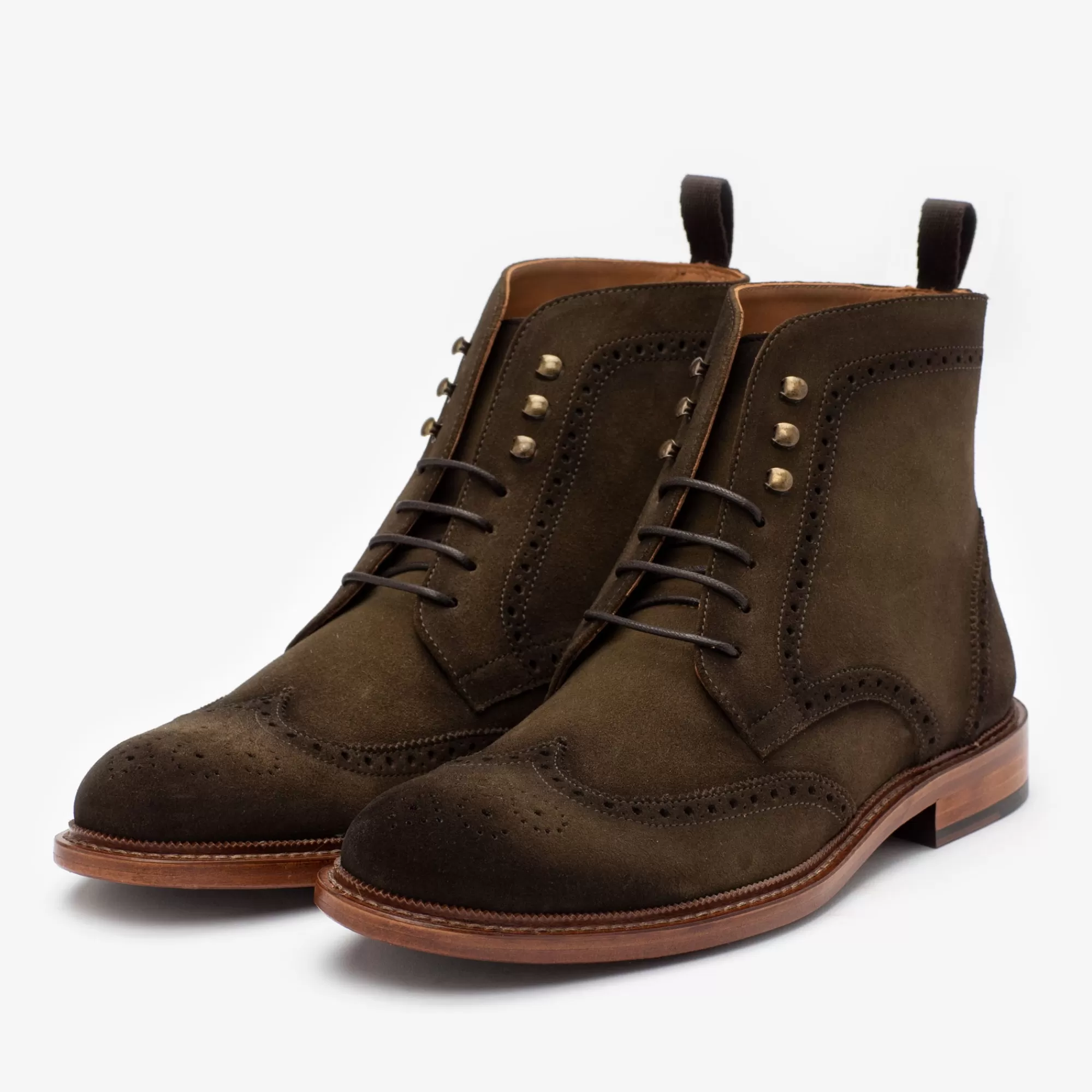 Hot TAFT The Mack Boot In Olive - Suede Combat Boots |