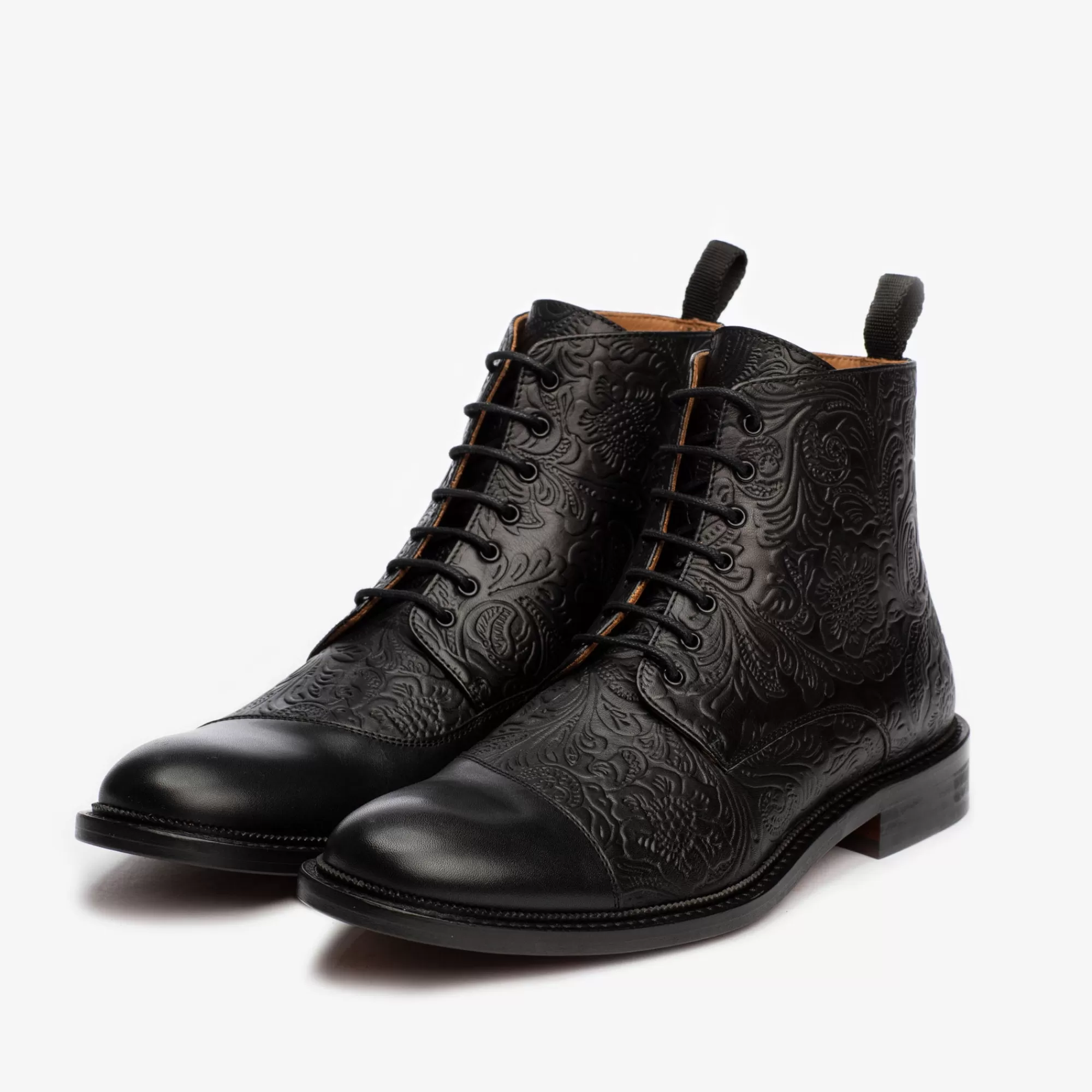 Clearance TAFT The Paris Boot In Black Floral - Ankle Boots |