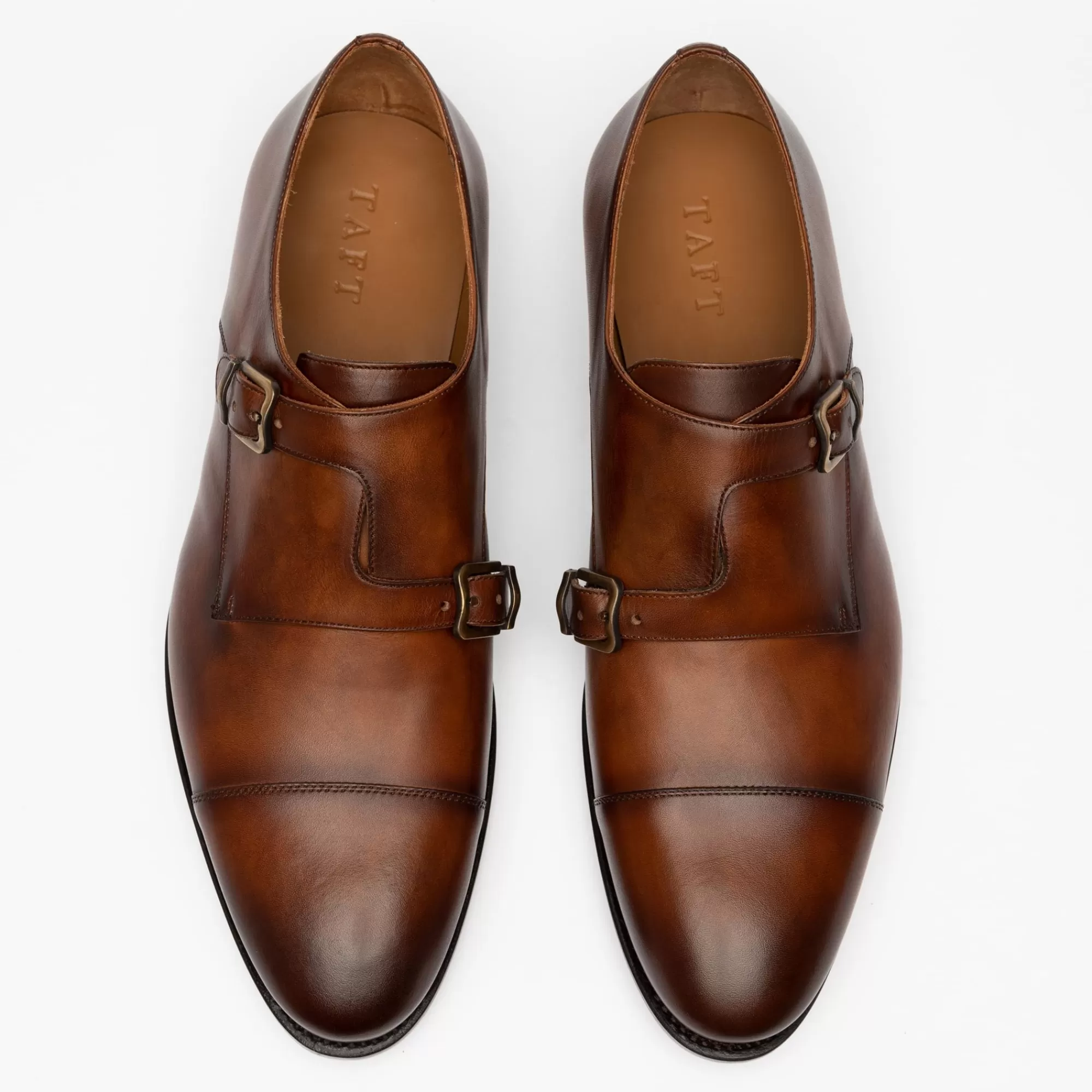 Hot TAFT The Prince Shoe In Coffee - Double Monk Strap Shoes |