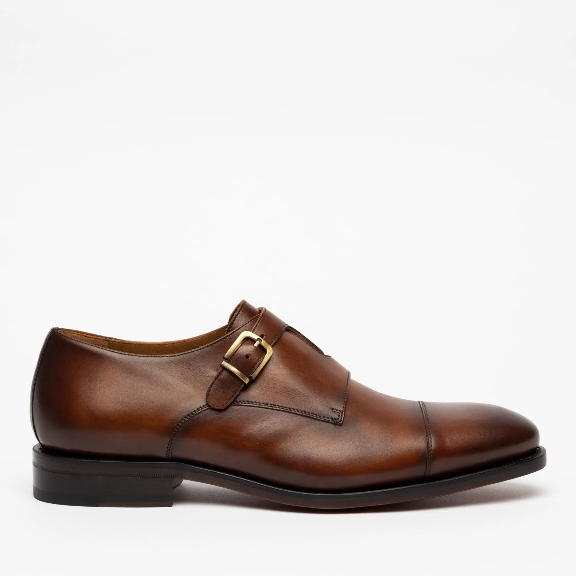 Hot TAFT The Prince Shoe In Coffee - Double Monk Strap Shoes |