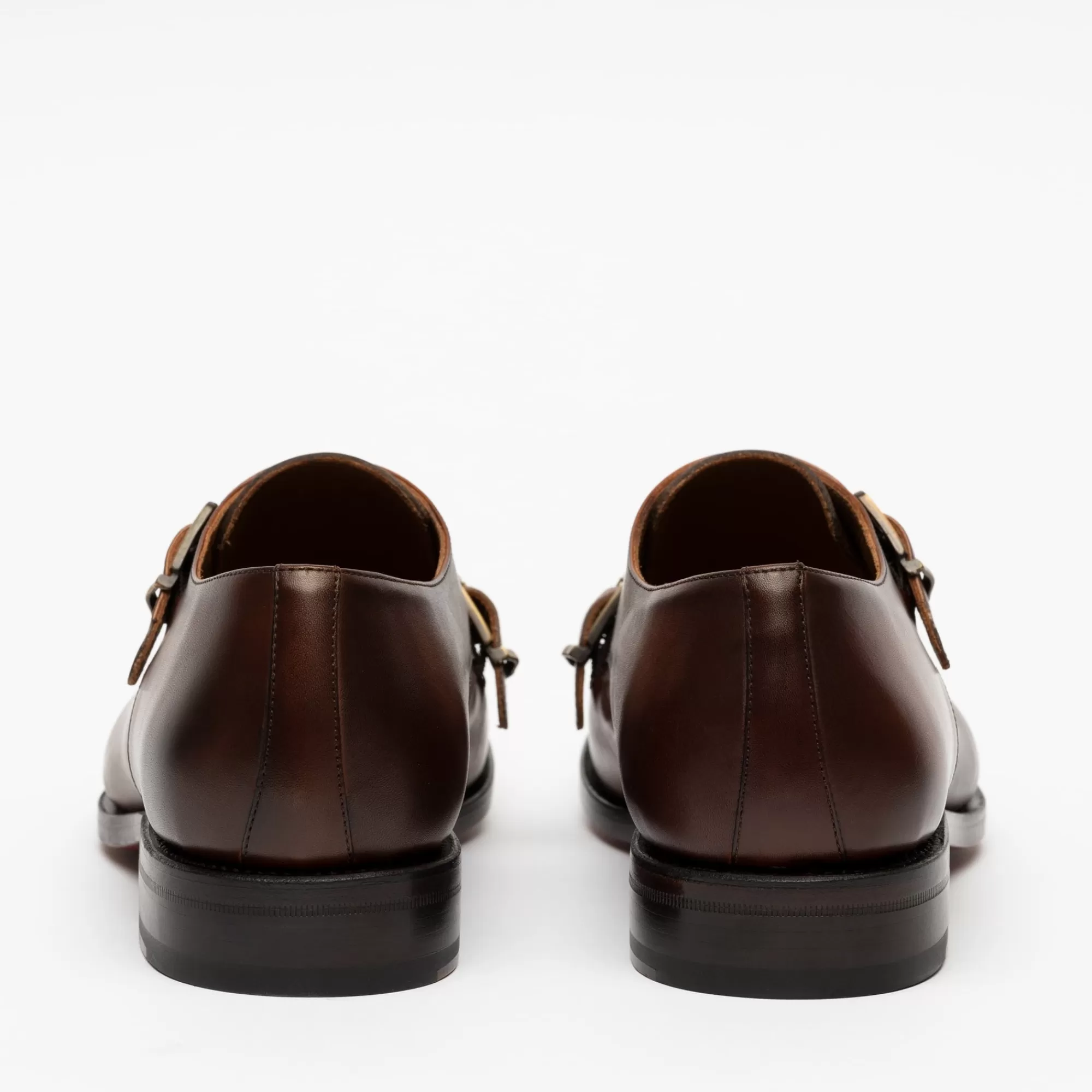 Hot TAFT The Prince Shoe In Coffee - Double Monk Strap Shoes |