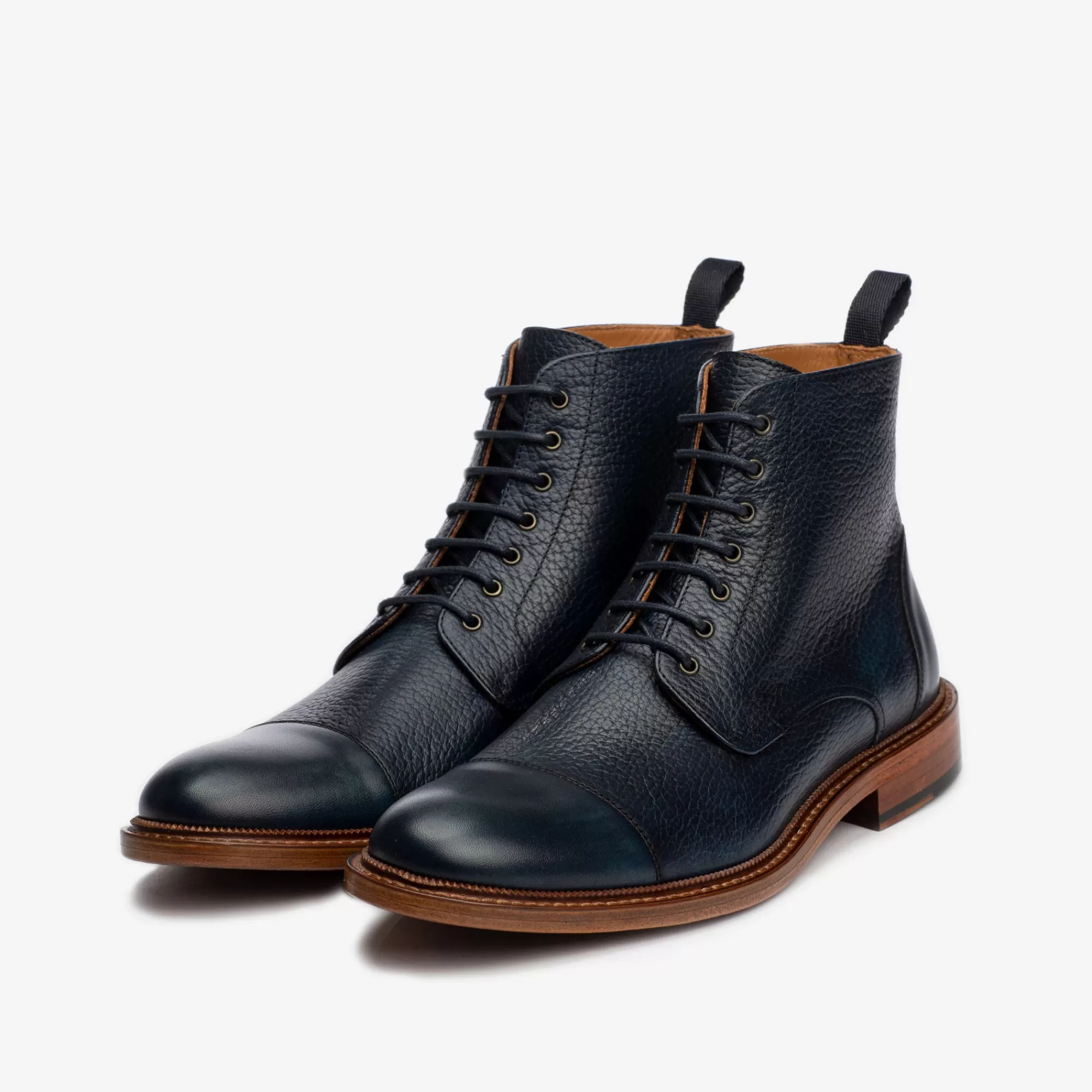 Discount TAFT The Rome Boot - Navy Leather Boots |