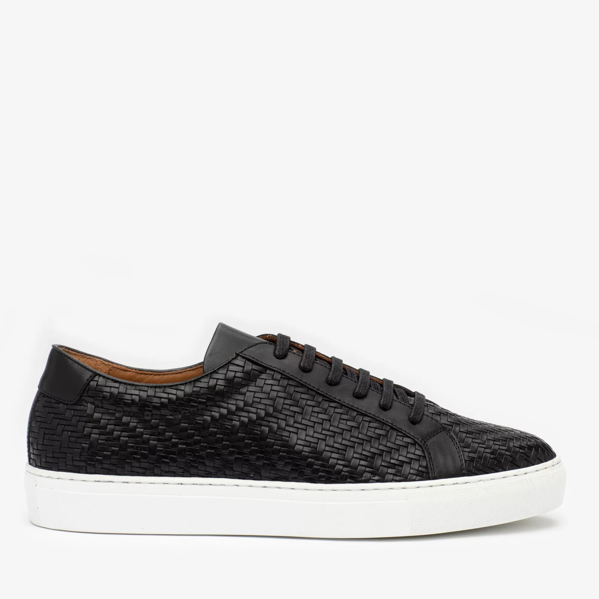 Outlet TAFT The Sneaker In Black Woven Leather |