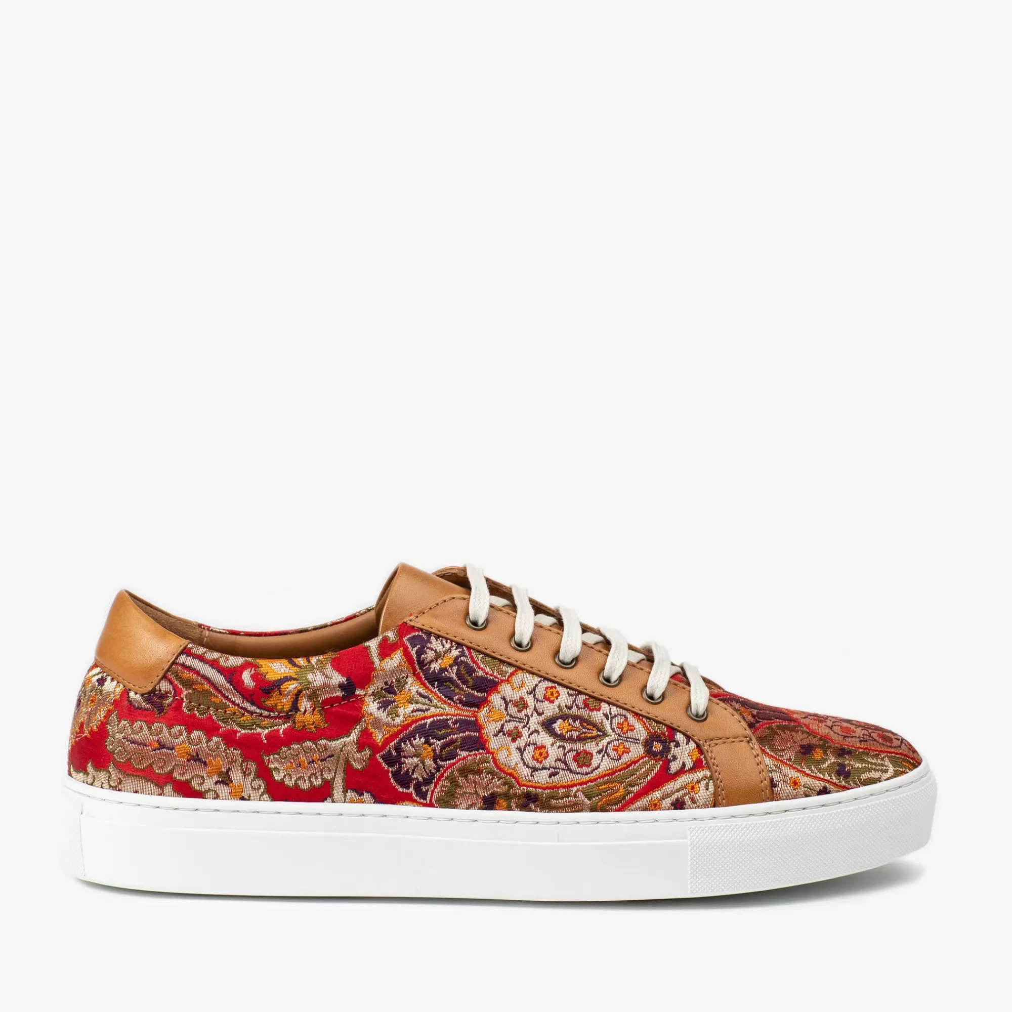 Outlet TAFT The Sneaker In Red Paisley - Unique Sneakers |