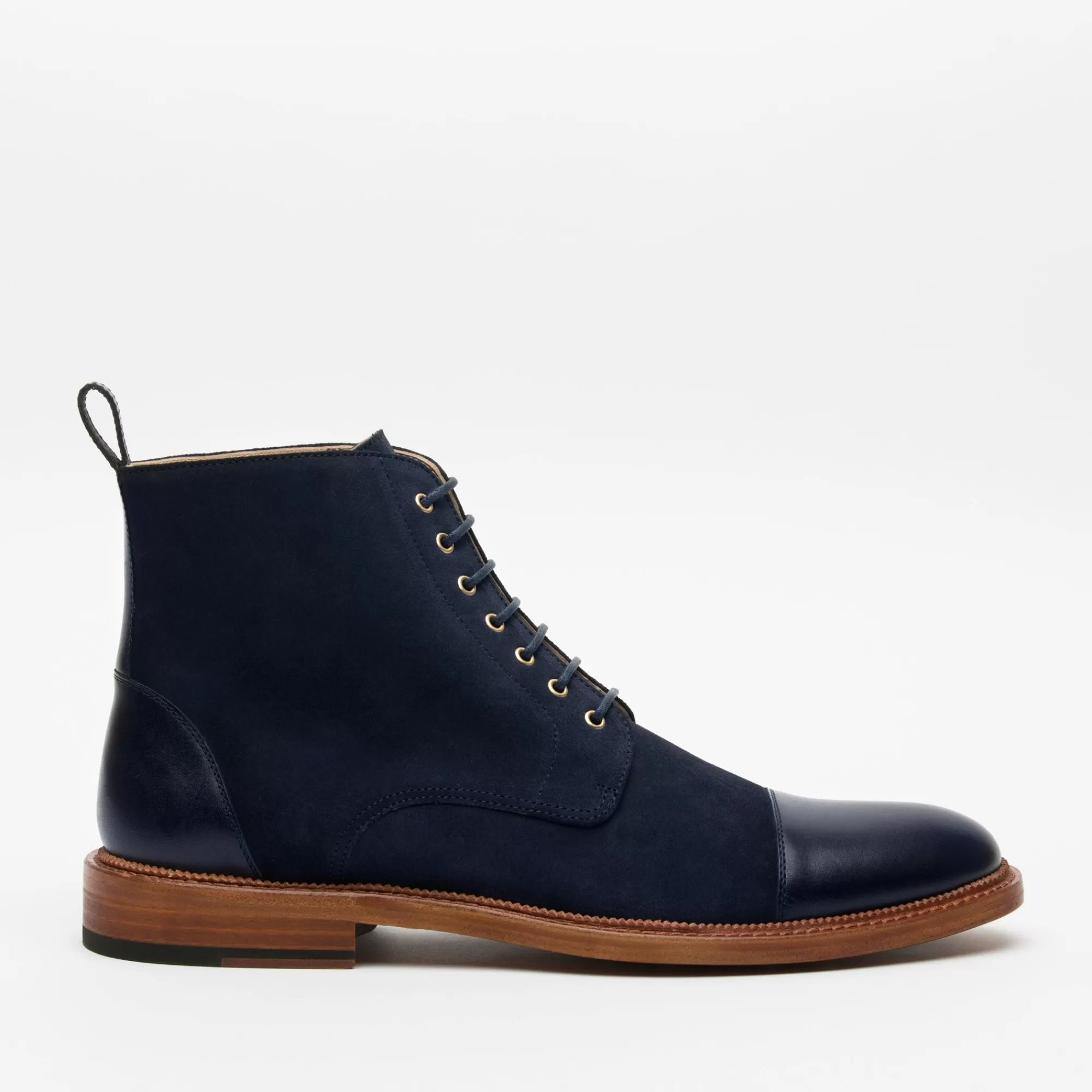 Online TAFT The Troy Boot - Navy Suede Boots |