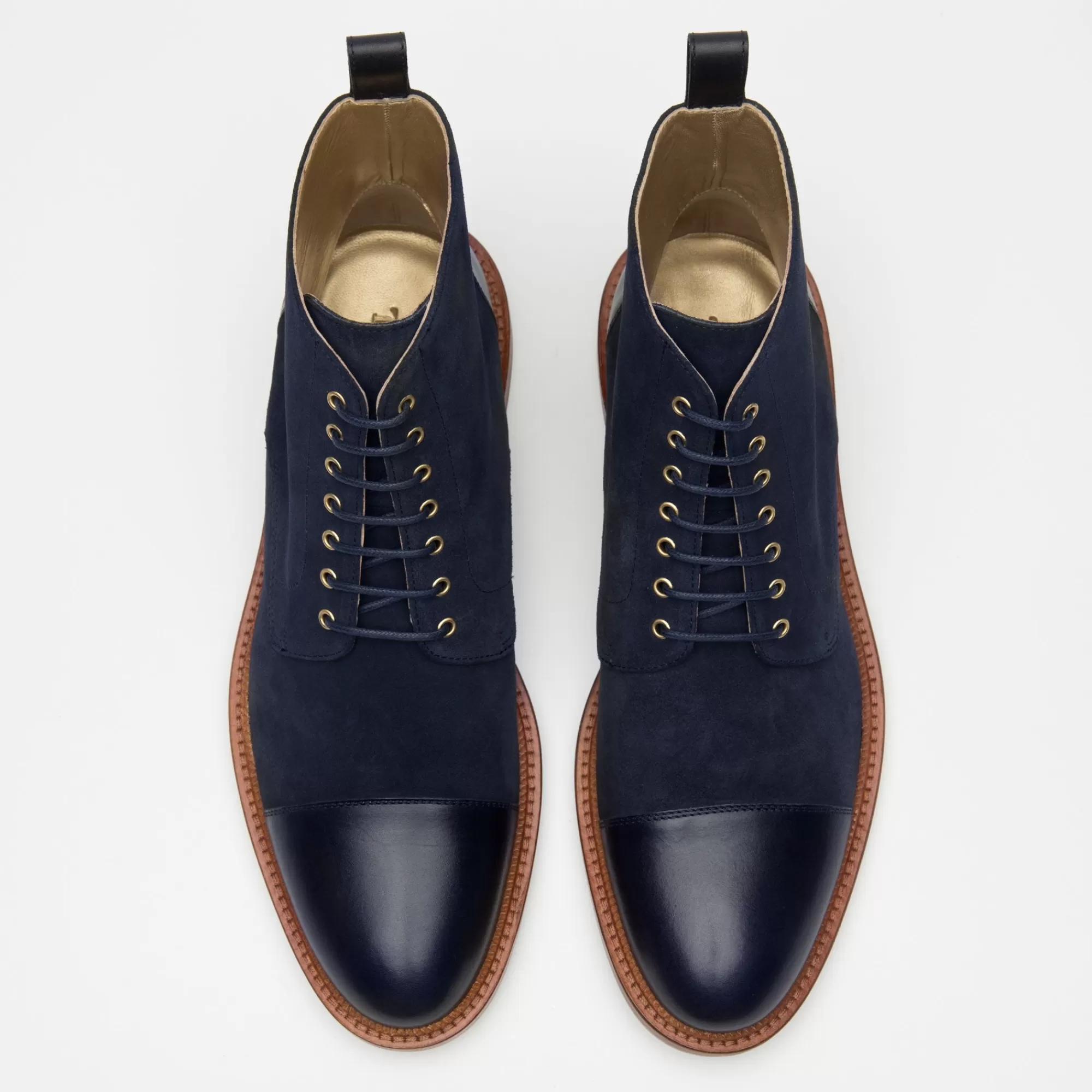 Online TAFT The Troy Boot - Navy Suede Boots |