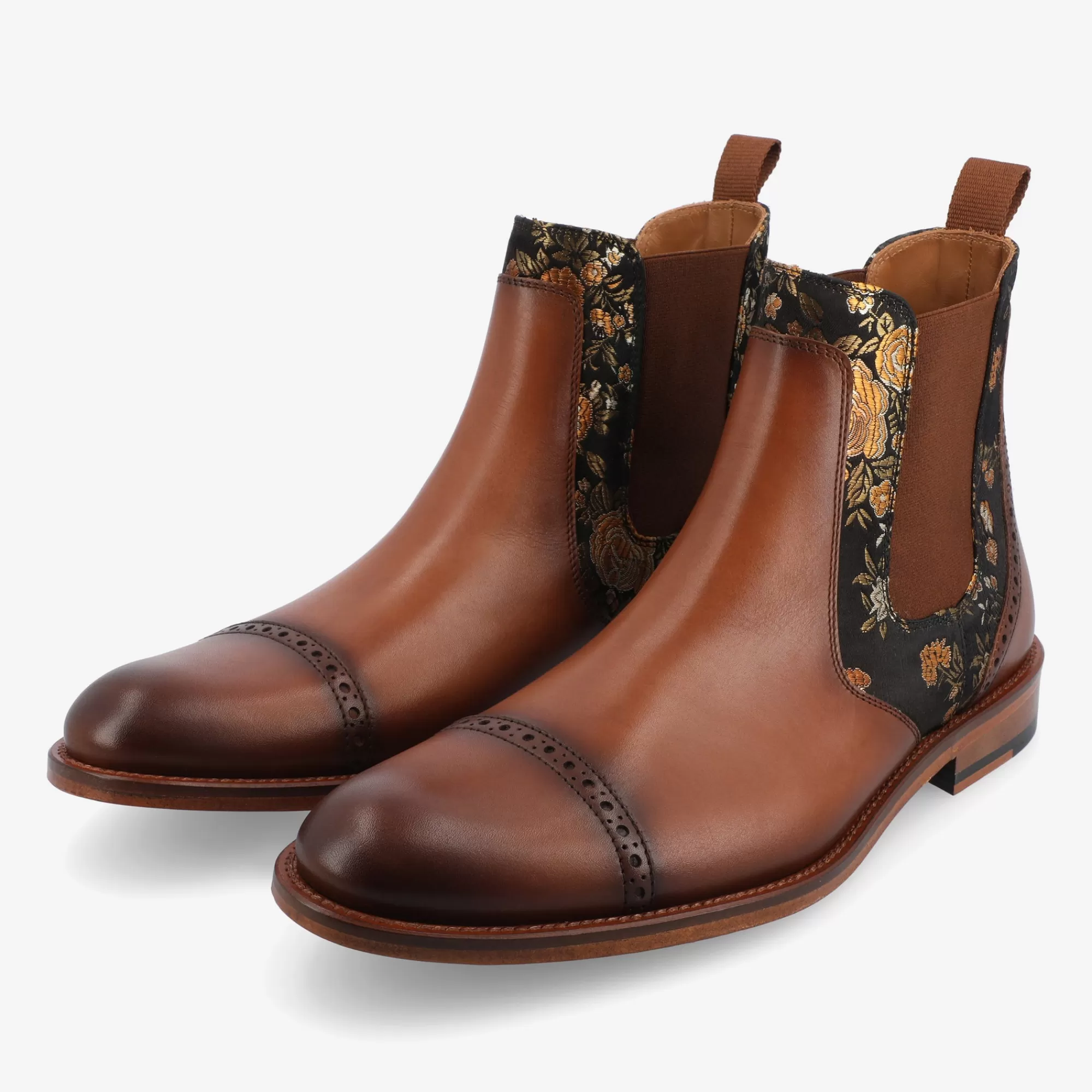 Hot TAFT Valencia Brown Leather Chelsea Boots - Eden |